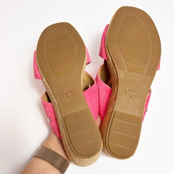 UGG AUSTRALIA WOMEN'S EIRENE WEDGE STRAWBERRY SORBET SUEDE SIZE 10 NO BOX - Picture 5 of 6
